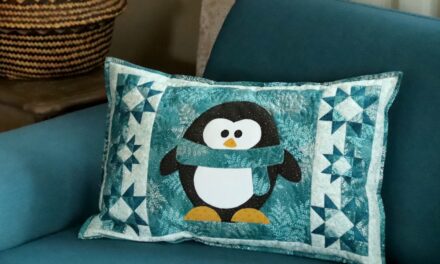 Pingvin csillagokkal (párnahuzat)
